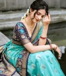 2LATEST BANARASI SILK FLOWERS AND MINA & ZARI WEAVING RICH PALLU WITH UNIQUE BORDER WORK SAREE WITH UNSTITCHED BLOUSE FESTIVE WEAR WHOLESALE PRICE ETHNIC GARMENT (10)