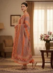 2LATEST RUSSIAN SILK PRINT WORK TOP BOTTOM WITH DUPATTA FESTIVE WEAR WHOLESALE PRICE ETHNIC GARMENT (13)