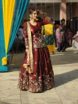 2MODERN 2 TONE FENDY SILK EMBROIDERY SEQUENCE WORK TOP LEHENGA WITH DUPATTA WEDDING WEAR WHOLESALE PRICE ETHNIC GARMENT (3)