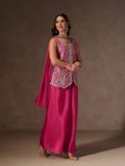 2MODERN CHINON SILK SEQUENCE CODING EMBROIDERY WORK TOP PALAZZO WITH DUPATTA PARTY WEAR WHOLESALE PRICE ETHNIC GARMENT (8)