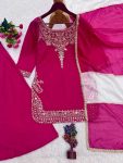 2MODERN CREPE SILK EMBROIDERY SEQUENCE WORK WITH APPLE CUT WORK TOP PALAZZO WITH DUPATTA WEDDING WEAR WHOLESALE PRIC ETHNIC GARMENT (15)