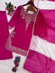 2MODERN CREPE SILK EMBROIDERY SEQUENCE WORK WITH APPLE CUT WORK TOP PALAZZO WITH DUPATTA WEDDING WEAR WHOLESALE PRIC ETHNIC GARMENT (15)