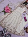 2MODERN FENDY SILK EMBROIDERY SEQUENCE WORK GOWN BOTTOM WITH DUPATTA FESTIVE WEAR WHOLESALE PRICE ETHNIC GARMENT (35)