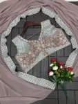 2MODERN GEORGETTE PLAIN SHARARA WITH EMBROIDERED WORK BLOUSE AND DUPATTA PARTY WEAR WHOLESALE PRICE ETHNIC GARMENT (5)