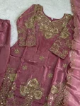 2MODERN GMY SILK EMBROIDERY SEQUENCE WORK TOP BOTTOM WITH DUPATTA FESTIVE WEAR WHOLESALE PRICE ETHNIC GARMENT (57)