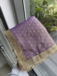 2MODERN JACQUARD BUTTI SILK FANCY LACE BORDER WORK SAREE WITH UNSTITCHED BLOUSE PARTY WEAR WHOLESALE PRICE ETHNIC GARMENT (3)