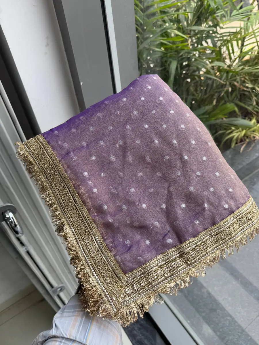2MODERN JACQUARD BUTTI SILK FANCY LACE BORDER WORK SAREE WITH UNSTITCHED BLOUSE PARTY WEAR WHOLESALE PRICE ETHNIC GARMENT (5)