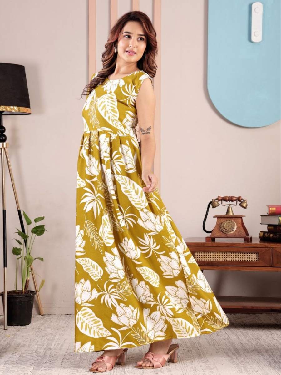 2MODERN RAYON PRINTED WORK GOWN FESTIVE WEAR WHOLESALE PRICE ETHNIC GARMENT (13)