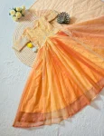 2MODERN TISSUE SILK ZARI & SEQUENCE EMBROIDERY WORK GOWN WITH DUPATTA FESTIVE WEAR WHOLESALE PRICE ETHNIC GARMENT (2)