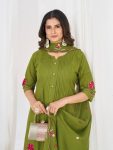 2MOST PICKED COTTON MULTI-THREAD EMBROIDERY WITH LUP WORK TOP BOTTOM WITH DUPATTA FESTIVE WEAR WHOLESALE PRICE ETHNIC GARMENT (20)