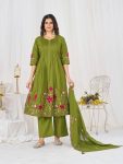 2MOST PICKED COTTON MULTI-THREAD EMBROIDERY WITH LUP WORK TOP BOTTOM WITH DUPATTA FESTIVE WEAR WHOLESALE PRICE ETHNIC GARMENT (20)