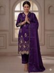 2NEW ARRIVAL ART SILK EMBROIDERY WORK TOP BOTTOM WITH DUPATTA FESTIVE WEAR WHOLESALE PRICE ETHNIC GARMENT (7)