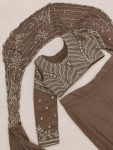 2NEW ARRIVAL CHINON SILK EMBROIDERY SEQUENCE WORK LEHENGA SAREE WITH STITCHED BLOUSE ATTACHED PALLU PARTY WEAR WHOLESALE PRICE ETHNIC GARMENT (12)