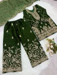 2NEW ARRIVAL GMY SILK EMBROIDERY SEQUENCE WORK MOTHDER DAUGHTER SET FESTIVE WEAR WHOLESALE PRICE ETHNIC GARMENT (3)