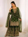 2NEW ARRIVAL GMY SILK EMBROIDERY SEQUENCE WORK MOTHDER DAUGHTER SET FESTIVE WEAR WHOLESALE PRICE ETHNIC GARMENT (3)