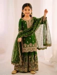 2NEW ARRIVAL GMY SILK EMBROIDERY SEQUENCE WORK MOTHDER DAUGHTER SET FESTIVE WEAR WHOLESALE PRICE ETHNIC GARMENT (11)