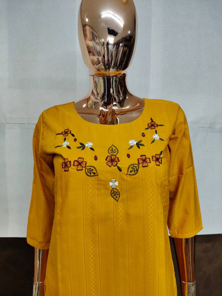2NEW ARRIVAL SILK HANDMADE EMBROIDERY WORK KURTI FESTIVE WEAR WHOLESALE PRICE ETHNIC GARMENT (12)