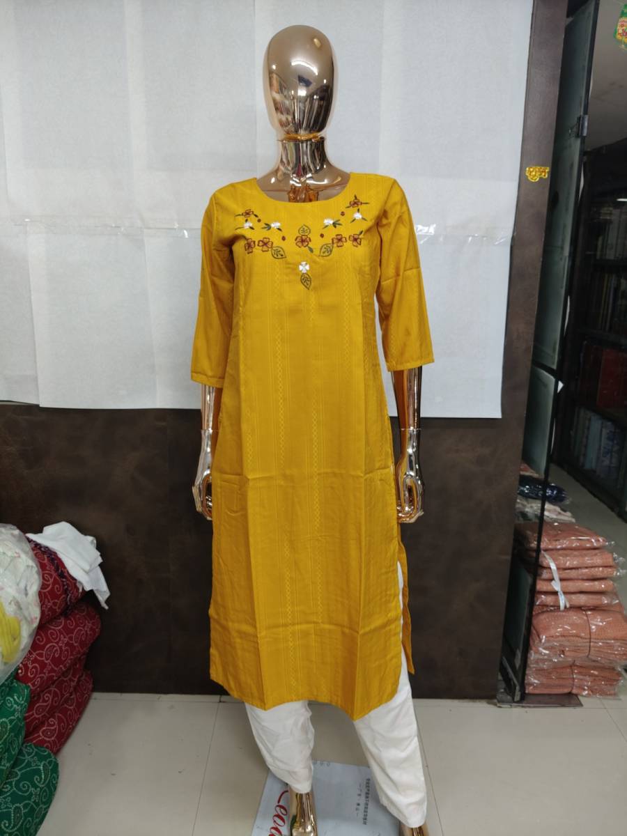 2NEW ARRIVAL SILK HANDMADE EMBROIDERY WORK KURTI FESTIVE WEAR WHOLESALE PRICE ETHNIC GARMENT (13)