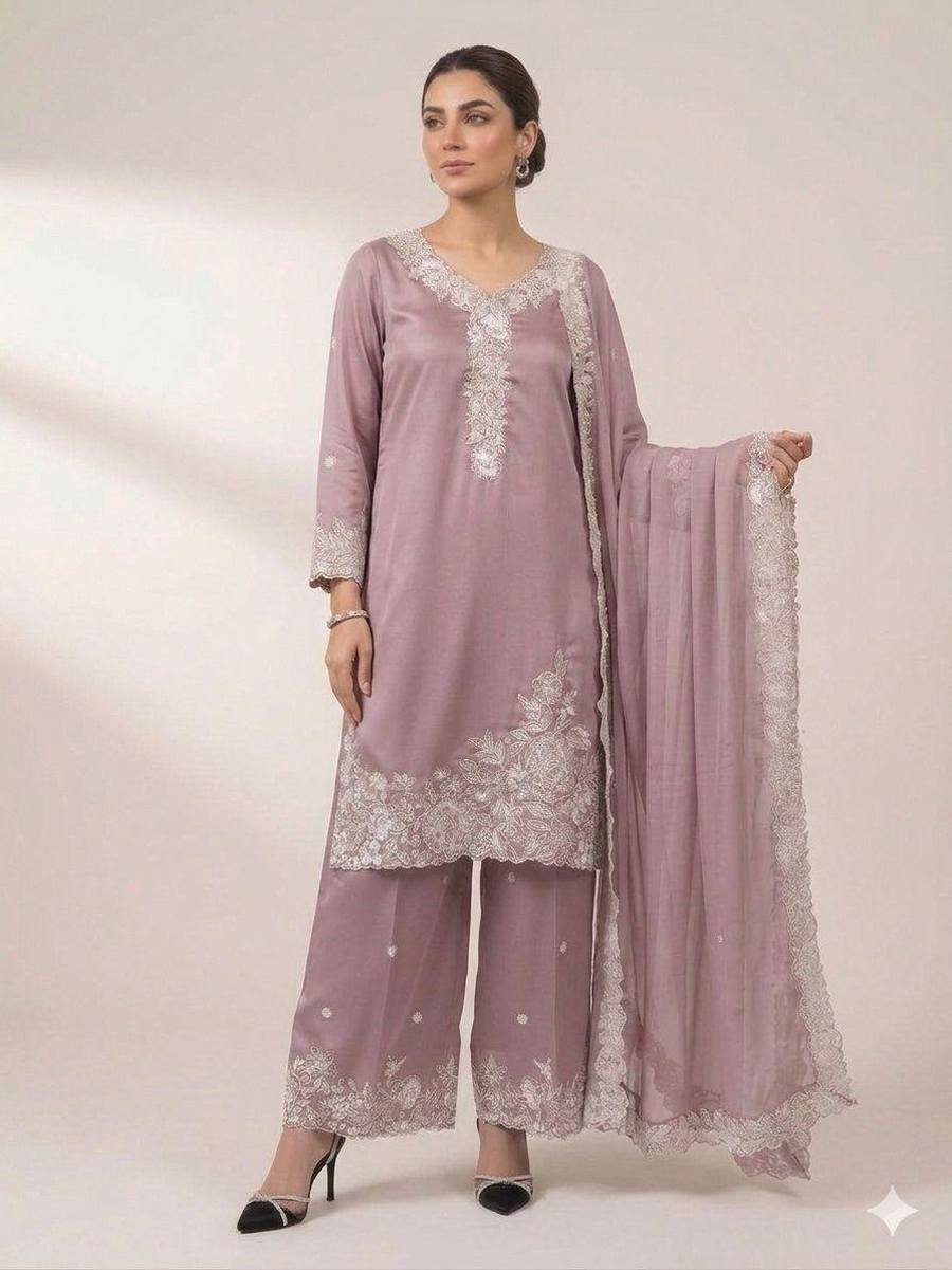 2RICH LOOK FRENCH CREPE SEQUENCE EMBROIDERY WORK TOP PALAZZO WITH DUPATTA FESTIVE WEAR WHOLESALE PRICE ETHNIC GARMENT (14)