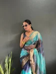 2RICH LOOK SHIMMER SILK ANMOL ZARI PATTI WORK SAREE WITH UNSTITCHED BLOUSE FESTIVE WEAR WHOLESALE PRICE ETHNIC GARMENT (3)