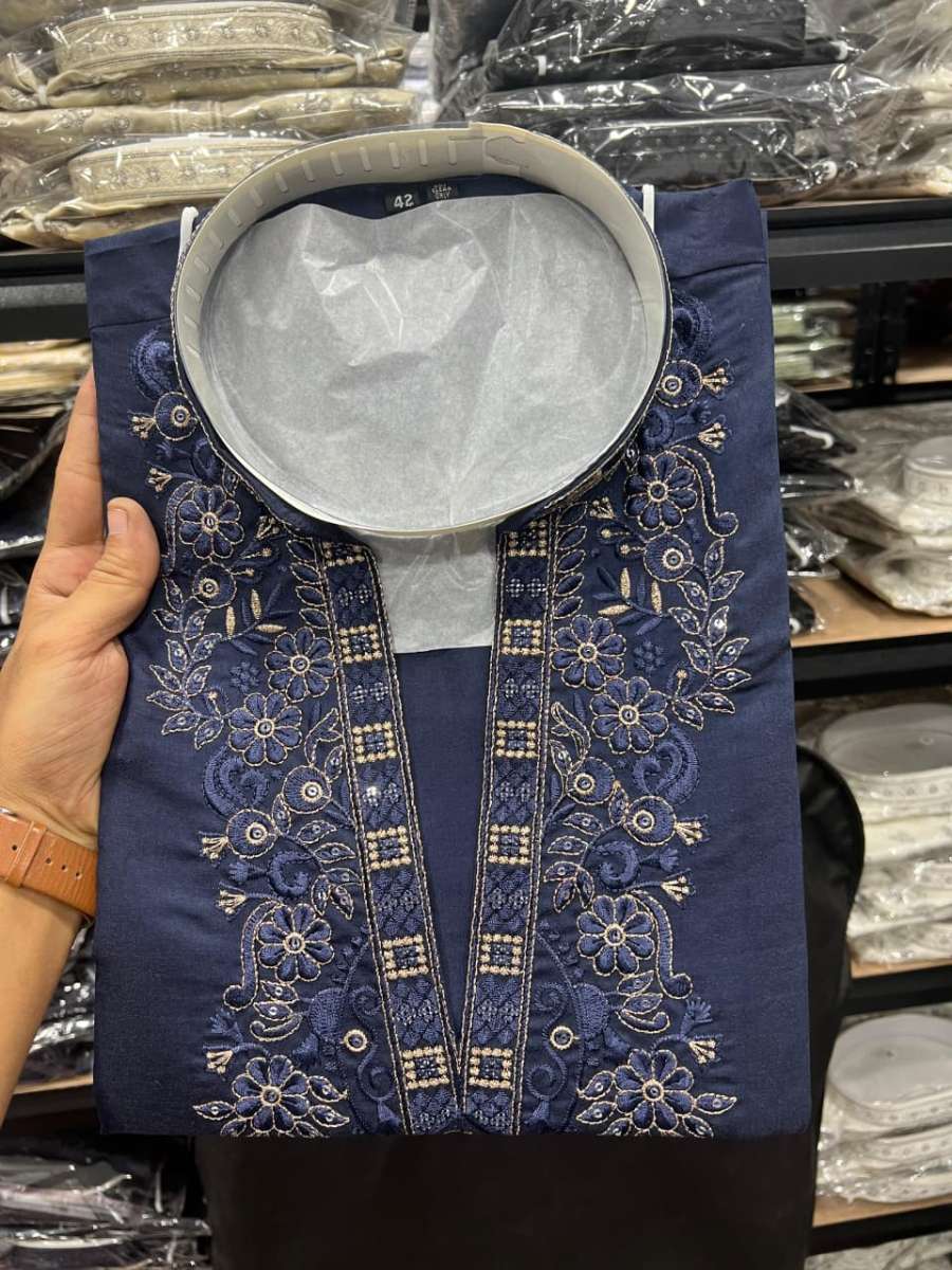 2RICH LOOK STAR SILK EMBROIDERY SEQUENCE WORK MENS KURTA PAYJAMA SET FESTIVE WEAR WHOLESALE PRICE ETHNIC GARMENT (5)