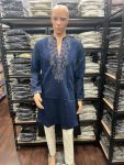 2RICH LOOK STAR SILK EMBROIDERY SEQUENCE WORK MENS KURTA PAYJAMA SET FESTIVE WEAR WHOLESALE PRICE ETHNIC GARMENT (4)