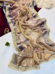 2RICH LOOK TISSUE SILK TWO TONE SHADED WITH FANCY LACE BORDER WORK SAREE WITH UNSTITCHED BLOUSE PARTY WEAR WHOLESALE PRICE ETHNIC GARMENT (21)