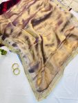 2RICH LOOK TISSUE SILK TWO TONE SHADED WITH FANCY LACE BORDER WORK SAREE WITH UNSTITCHED BLOUSE PARTY WEAR WHOLESALE PRICE ETHNIC GARMENT (21)