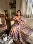 2RICH LOOK TISSUE SILK TWO TONE SHADED WITH FANCY LACE BORDER WORK SAREE WITH UNSTITCHED BLOUSE PARTY WEAR WHOLESALE PRICE ETHNIC GARMENT (21)
