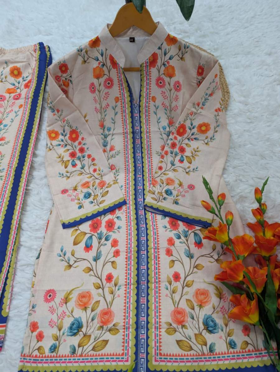 2RICH LOOK VISCOSE RAYON PRINTED WORK CO-ORD SET DAILY WEAR WHOLESALE PRICE ETHNIC GARMENT (23)