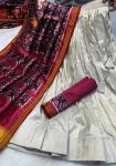 2TRADITIONAL SILK DIGITAL PRINTED BLOUSE AND SAREE WITH PLAIN STITCHED LEHENGA FESTIVE WEAR WHOLESALE PRICE ETHNIC GARMENT (8)