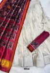 2TRADITIONAL SILK DIGITAL PRINTED BLOUSE AND SAREE WITH PLAIN STITCHED LEHENGA FESTIVE WEAR WHOLESALE PRICE ETHNIC GARMENT (8)