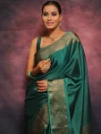 2TRENDING BANARASI LICHI SILK JACQUARD WORK SAREE WITH UNSTITCHED BLOUSE FESTIVE WEAR WHOLESALE PRICE ETHNIC GARMENT (5)