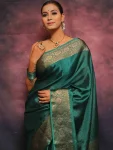 2TRENDING BANARASI LICHI SILK JACQUARD WORK SAREE WITH UNSTITCHED BLOUSE FESTIVE WEAR WHOLESALE PRICE ETHNIC GARMENT (5)