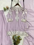 2TRENDING GEORGETTE SEQUENCE EMBROIDERY WORK MOTHER DAUGHTER SET FESTIVE WEAR WHOLESALE PRICE ETHNIC GARMENT (10)