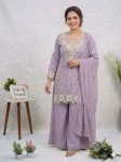 2TRENDING GEORGETTE SEQUENCE EMBROIDERY WORK MOTHER DAUGHTER SET FESTIVE WEAR WHOLESALE PRICE ETHNIC GARMENT (10)