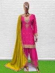 3DESIGNER CHINON EMBROIDERY CODING WITH SEQUENCE WORK TOP PATIYALA WITH DUPATTA FESTIVE WEAR WHOLESALE PRICE ETHNIC GARMENT (2)