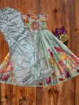 3DESIGNER PURE SILK DIGITAL POSITION FOIL PRINT WORK GOWN WITH DUPATTA FESTIVE WEAR WHOLESALE PRICE ETHNIC GARMENT (12)