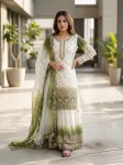3DESIGNER STAR GEORGTTE EMBROIDERY 5 MM SEQUENCE WORK TOP PALAZZO WITH DUPATTA FESTIVE WEAR WHOLESALE PRICE ETHNIC GARMENT (23)