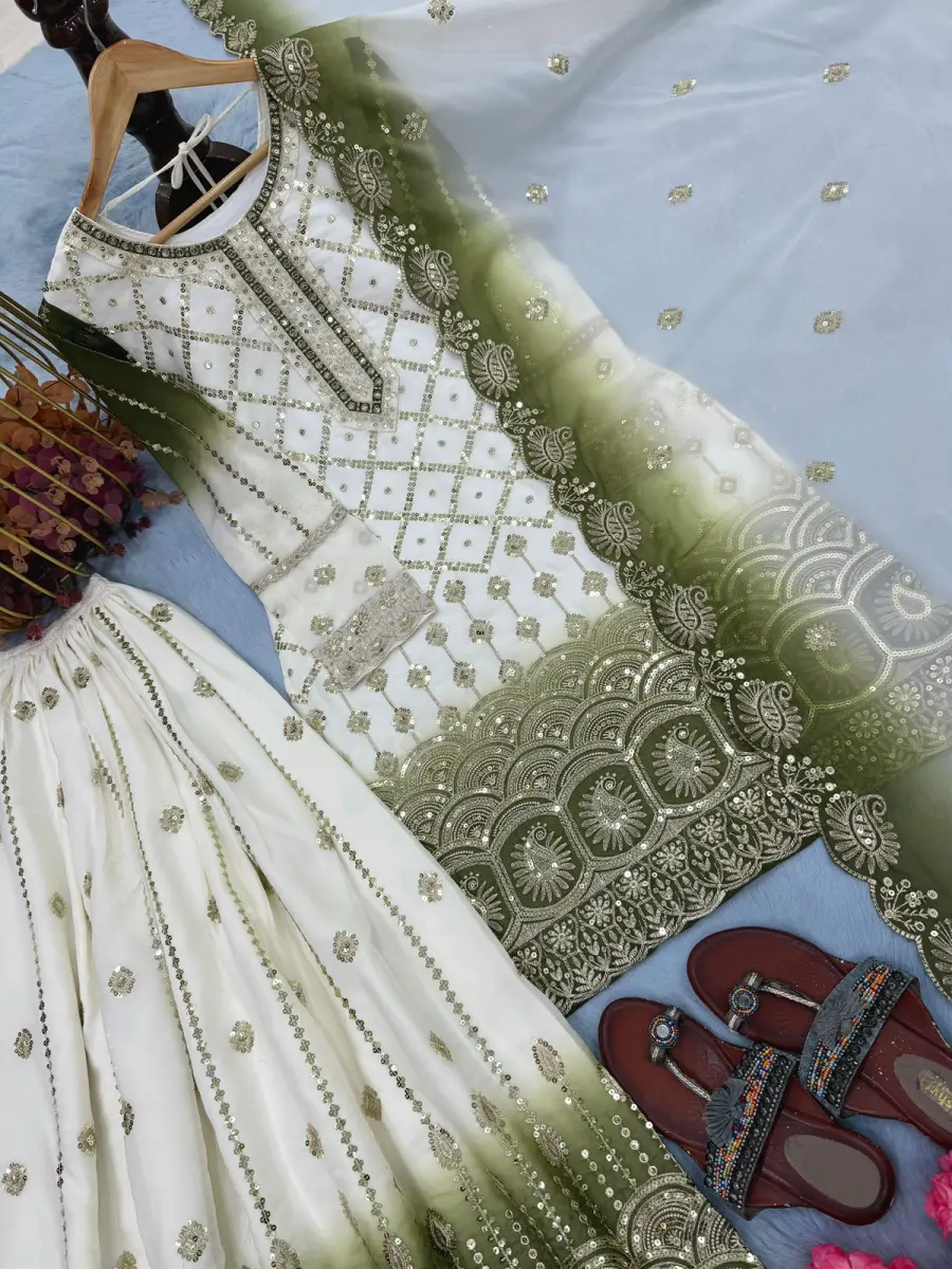 3DESIGNER STAR GEORGTTE EMBROIDERY 5 MM SEQUENCE WORK TOP PALAZZO WITH DUPATTA FESTIVE WEAR WHOLESALE PRICE ETHNIC GARMENT (27)