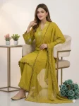 3FANCY MUL CHANDERI SEQUENCE EMBROIDERY WITH CUT WORK TOP PALAZZO WITH DUPATTA FESTIVE WEAR WHOLESALE PRICE ETHNIC GARMENT (22)