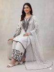 3FANCY MUL COTTON SEQUENCE EMBROIDERY WORK TOP PALAZZO WITH DUPATTA FESTIVE WEAR WHOLESALE PRICE ETHNIC GARMENT (6)