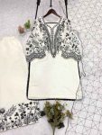 3FANCY MUL COTTON SEQUENCE EMBROIDERY WORK TOP PALAZZO WITH DUPATTA FESTIVE WEAR WHOLESALE PRICE ETHNIC GARMENT (6)