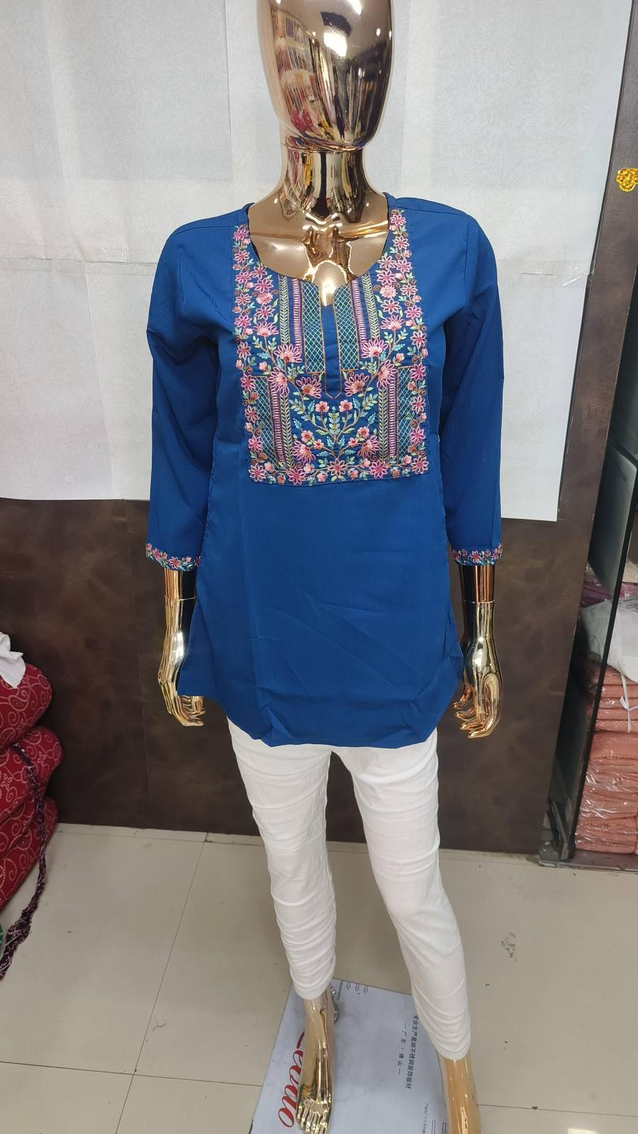 3FANCY RINKAL COTTON EMBROIDERY WORK ONLY TOP DAILY WEAR WHOLESALE PRICE ETHNIC GARMENT (7)