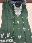 3LATEST RAYON COTTON CHIKANKARI WORK KURTI PALAZZO SET DAILY WEAR WHOLESALE PRICE ETHNIC GARMENT (11)