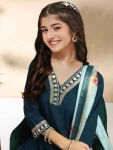 3MODERN COTTON EMBROIDERY WORK KID’S TOP BOTTOM WITH DUPATTA FESTIVE WEAR WHOLESALE PRICE ETHNIC GARMENT (24)