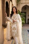 MODERN GMY SILK EMBROIDERY SEQUENCE WORK TOP BOTTOM WITH DUPATTA WHITE
