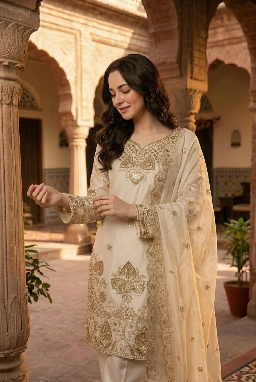 3MODERN GMY SILK EMBROIDERY SEQUENCE WORK TOP BOTTOM WITH DUPATTA FESTIVE WEAR WHOLESALE PRICE ETHNIC GARMENT (3)