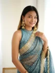 3MODERN JACQUARD BUTTI SILK FANCY LACE BORDER WORK SAREE WITH UNSTITCHED BLOUSE PARTY WEAR WHOLESALE PRICE ETHNIC GARMENT (11)