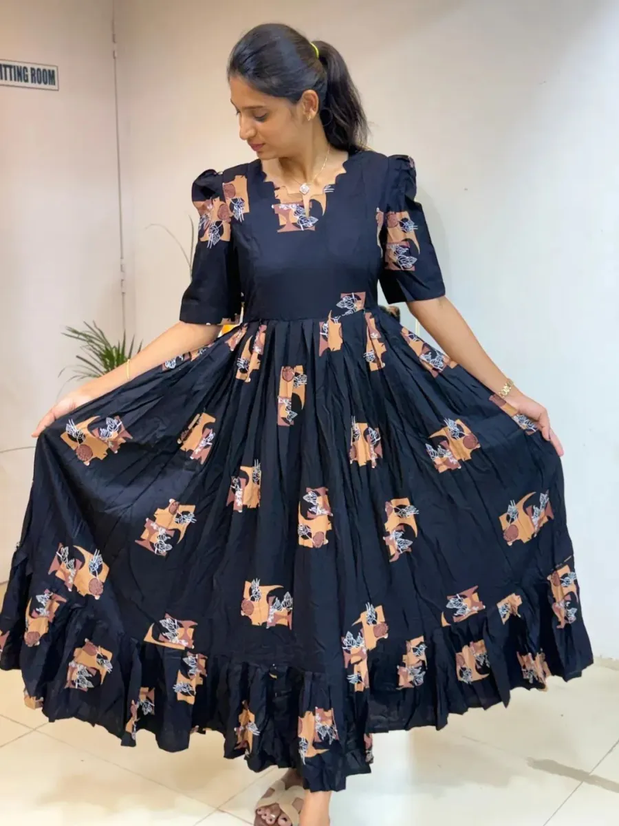 3NEW ARRIVAL COTTON PRINTED WORK ONE PIECE DRESS DAILY WEAR WHOLESALE PRICE ETHNIC GARMENT (21)